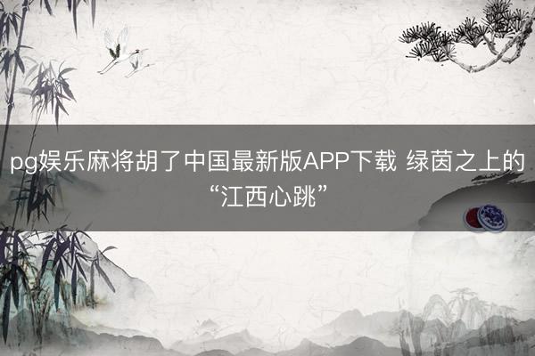 pg娱乐麻将胡了中国最新版APP下载 绿茵之上的“江西心跳”