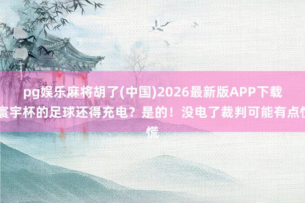 pg娱乐麻将胡了(中国)2026最新版APP下载 寰宇杯的足球还得充电？是的！没电了裁判可能有点慌