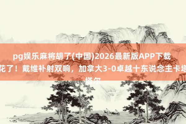pg娱乐麻将胡了(中国)2026最新版APP下载 打花了!戴维补射双响,加拿大3-0卓越十东说念主卡塔尔
